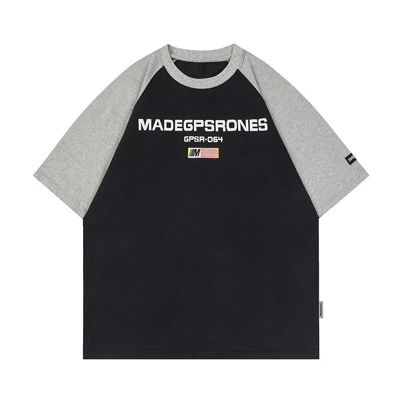 Streetwear Letter Printed Oversize Sports Style T Shirts Hip Hop Tee Summer Loose Short Sleeve Cotton O Neck Trendy