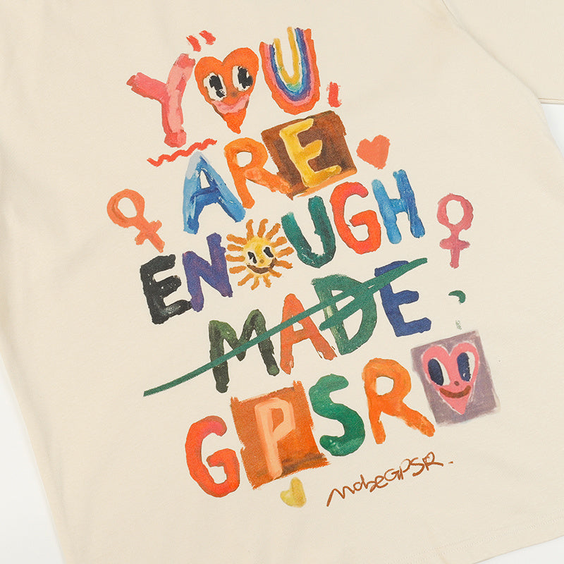 Colorful Letter Print Streetwear T Shirts Oversize Loose Short Sleeve Tee Summer Harajuku Cotton Round Neck