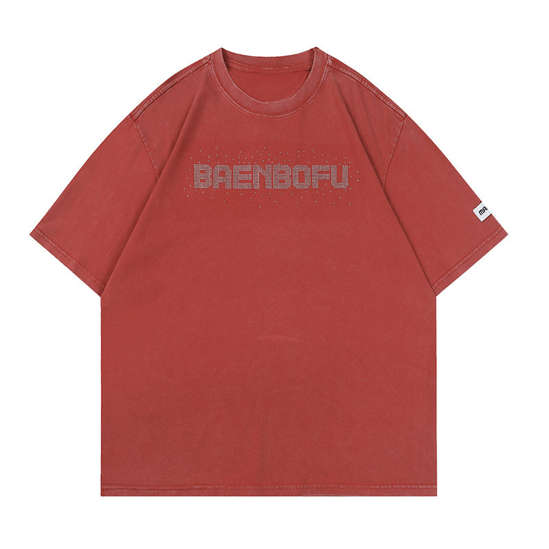 Simple Letter Print Streetwear T Shirts Oversize Loose Short Sleeve Cotton Tee Casual O Neck