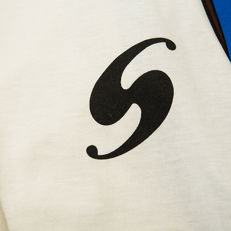 Raglan Sleeve Color Contrast Streetwear T Shirts Sports Style Casual Round Neck Tee Loose Short Sleeve Trendy Summer