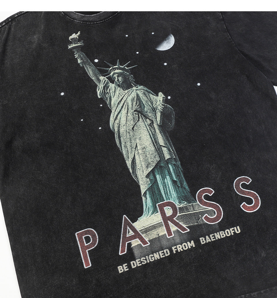 Graphic Print Streetwear T Shirts Oversize Loose Short Sleeve Cotton Tee Casual O Neck