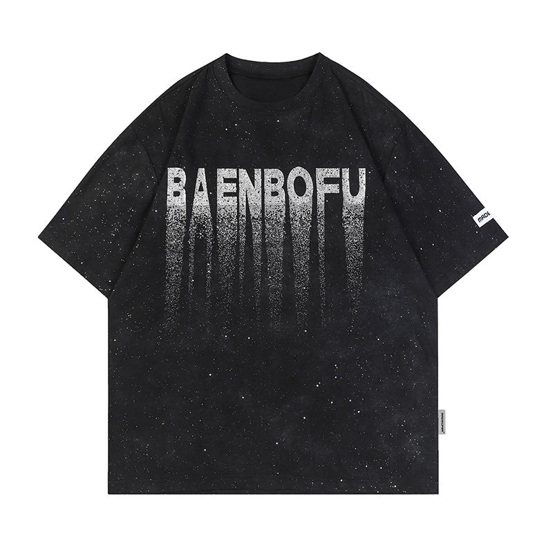 Casual Streetwear T Shirts Letter Print Oversize Loose Short Sleeve Tee Summer Harajuku Cotton Round Neck
