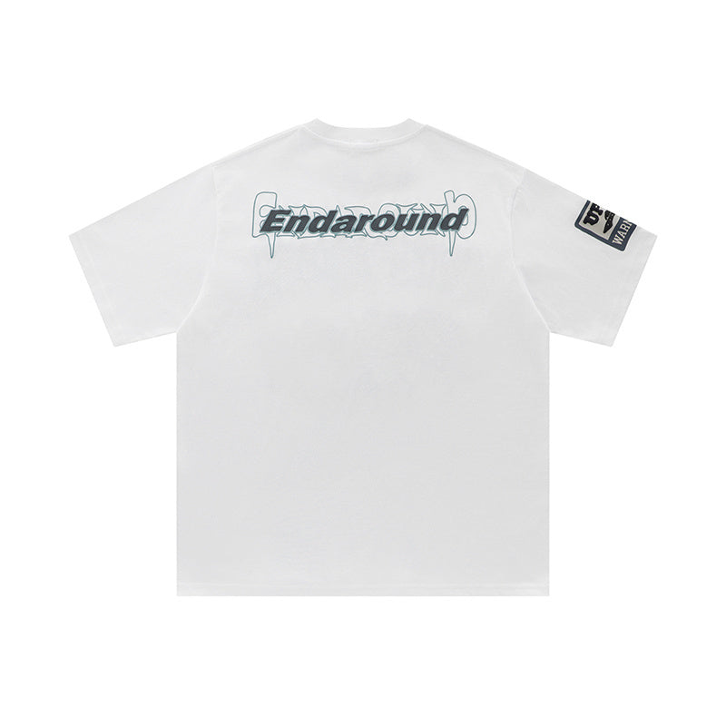 UFO Alien Graphic Print Oversize Tees Fashion T Shirt Pure Cotton Top Short Sleeve Loose Summer Casual Streetwear