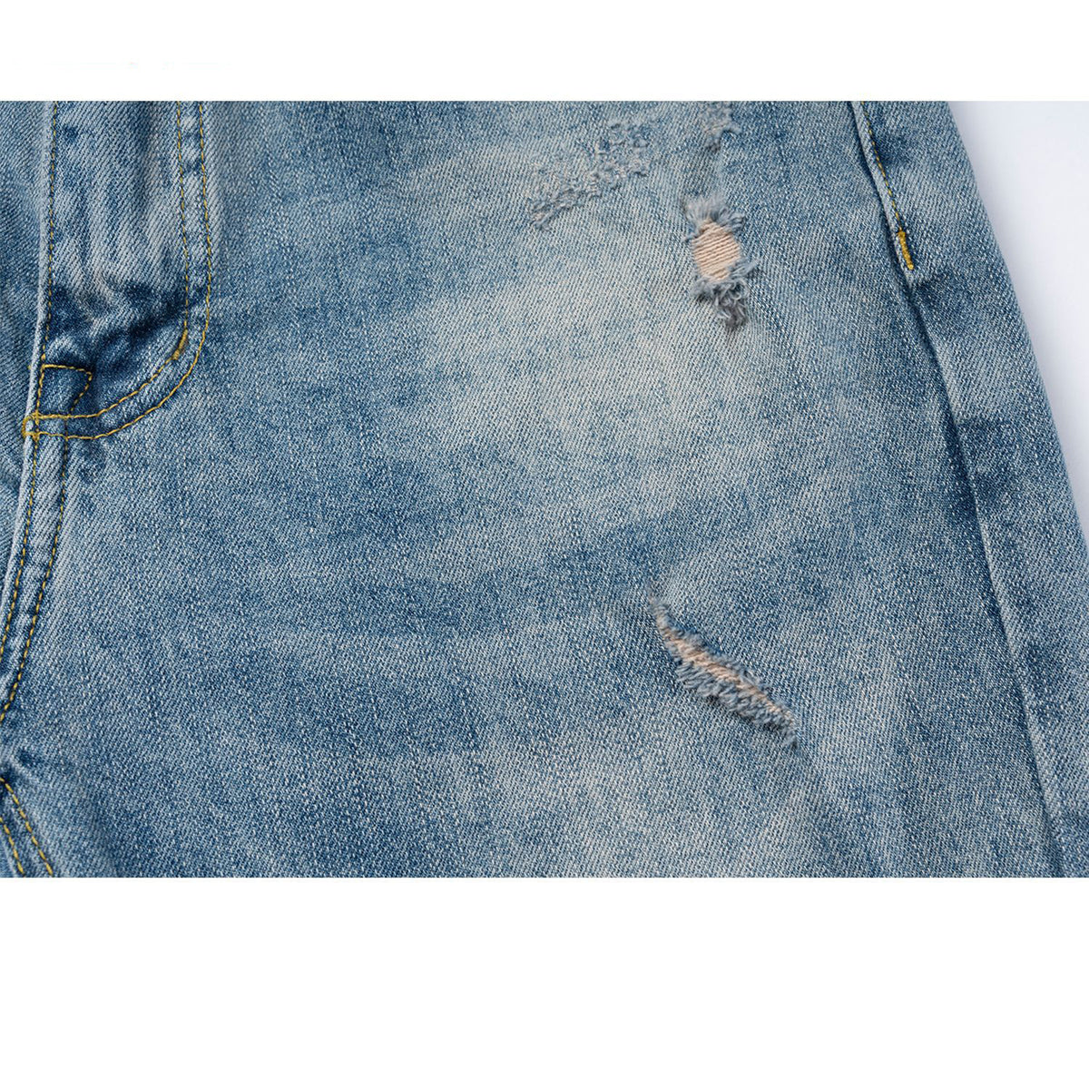 Men's Women's Spring And Summer Urban Washing Water Old Tear-ripped Trousers Men's And Women's Same Slim-fit Jeans Trendy