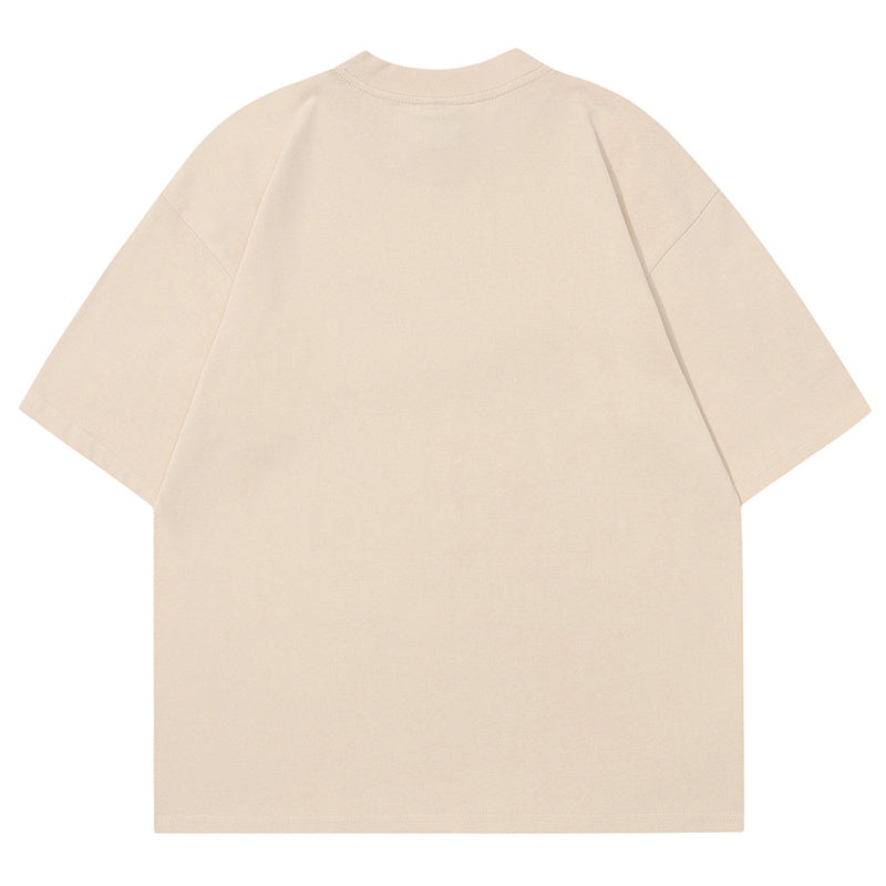 Cartoon Print T Shirt Loose Summer Streetwear Fashion Casual Top Short Sleeve Pure Cotton