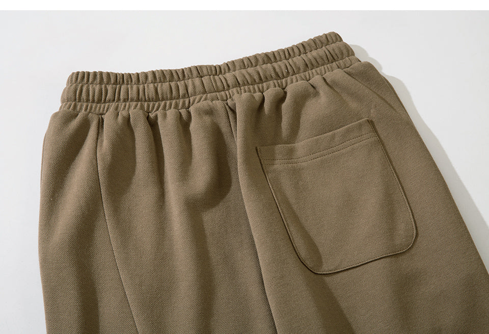 Cross Print Pants Contrast Paneled Drawstring Elastic Waist Loose Wide Leg Trousers Front Pocket Comfortable Fall