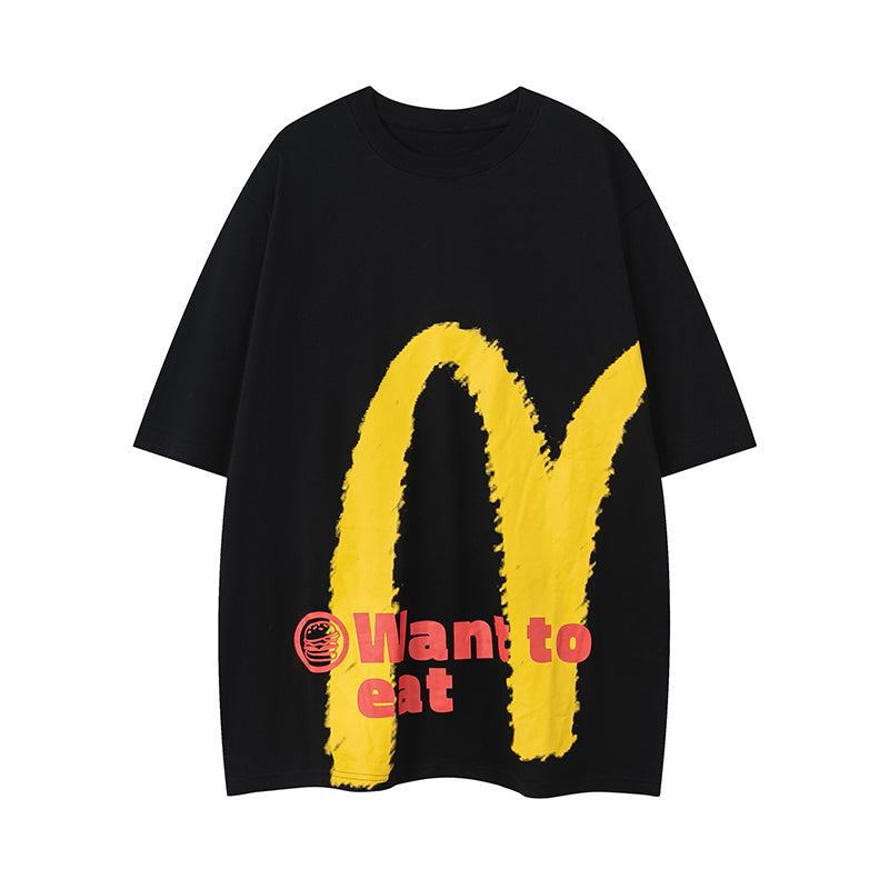 Big Letter Pattern Streetwear T Shirts Fashion Tee O Neck Oversize Summer Cotton High Quality Short Sleeve Casual