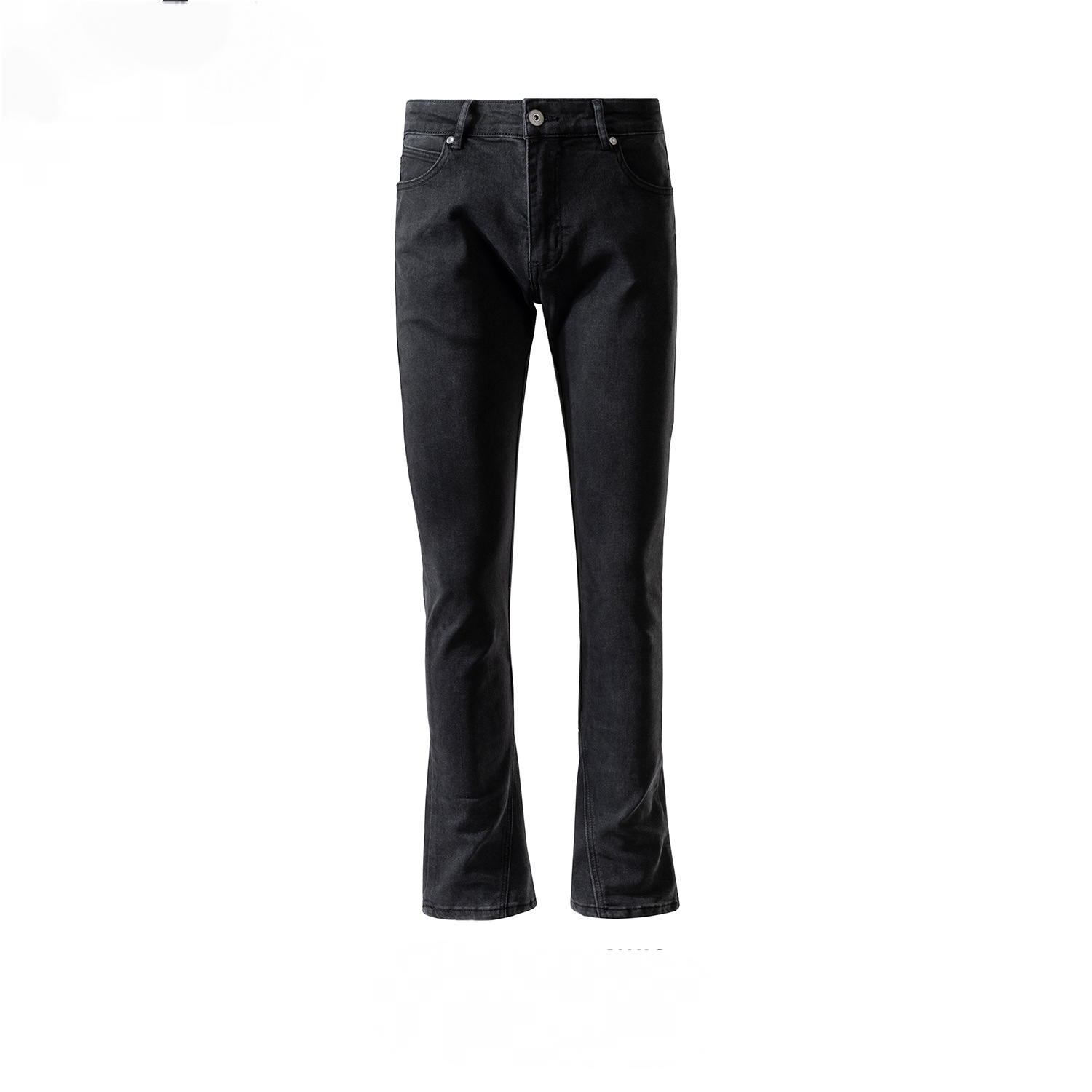 Men's Women's Spring And Summer Urban High Street Small Horn Wide-legged Trousers Unisex Slim-fit Black Jeans