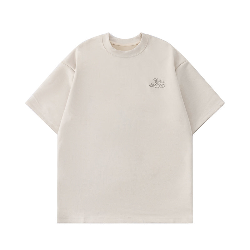 Streetwear T Shirt Letter Embroidery Loose Top Suede Short Sleeve Hip Hop Fashion Summer Casual Tees