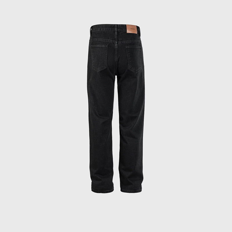 Women's Clothing Men's Spring And Summer Urban Washed Straight Pants Unisex Black Slim-Fit Ask Style Jeans