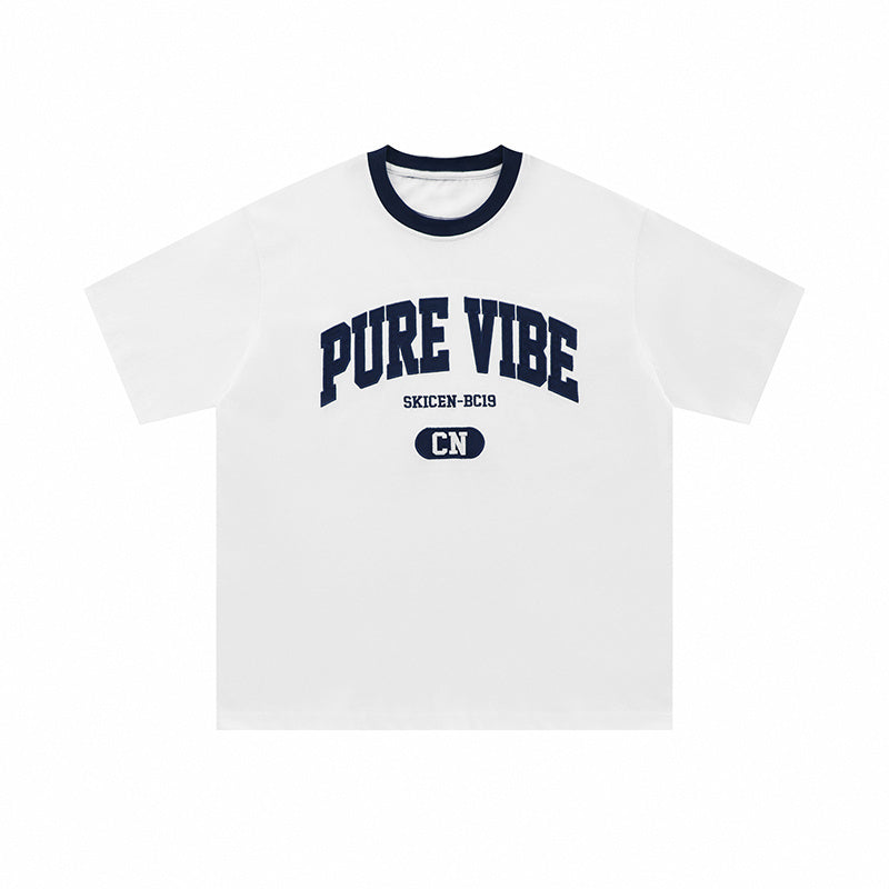 Streetwear T Shirts Oversize Loose Short Sleeve Cotton Tee Casual O Neck Sports Style Letter Printed Fashion