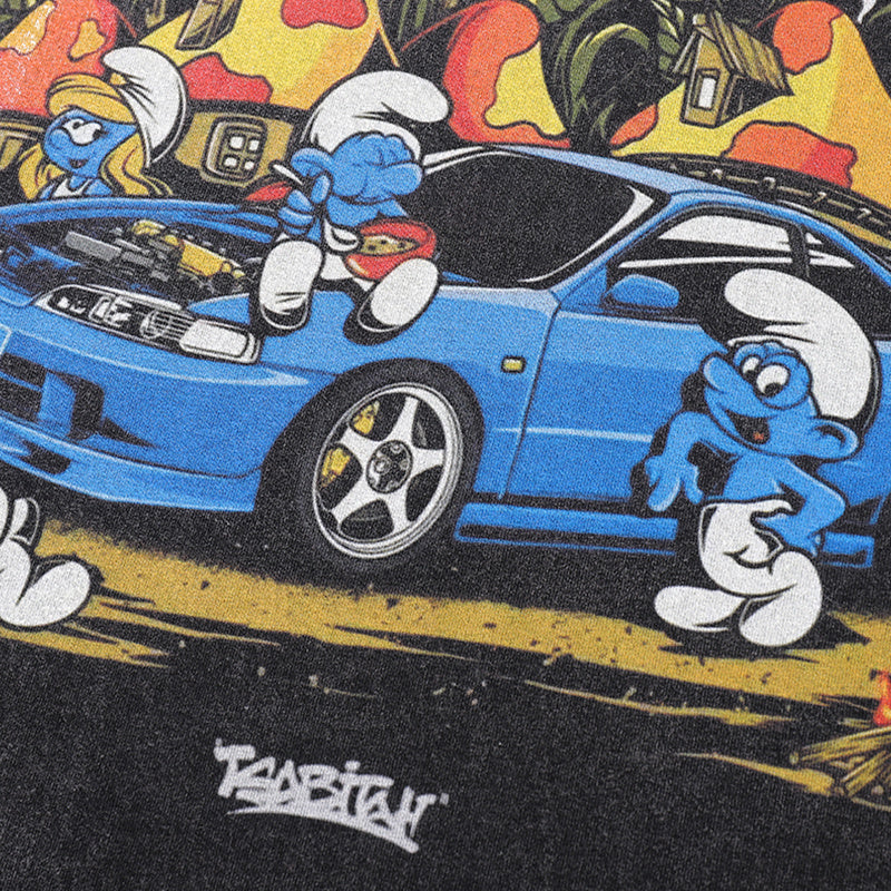 Vintage T Shirts Washed Loose Cotton Fashion Classic Anime Print Tee Casual Streetwear Round Neck Summer Short Sleeve