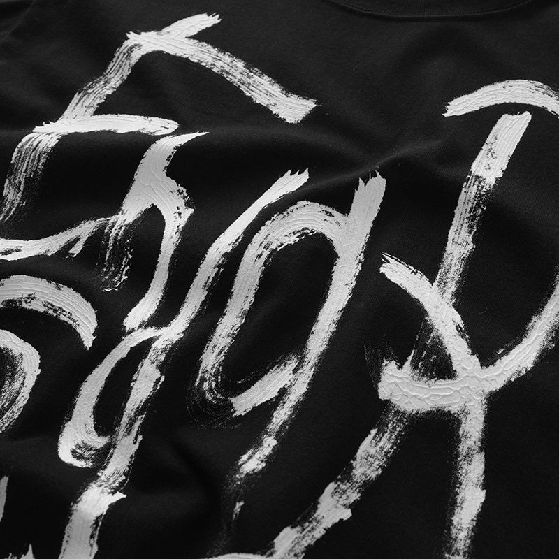 O Neck Letter Print Streetwear Oversize T Shirts Short Sleeve Casual Summer Cotton Simple Design Hip Hop Tee Loose
