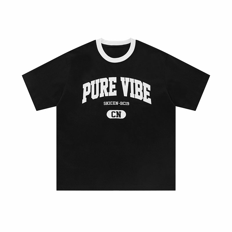 Streetwear T Shirts Oversize Loose Short Sleeve Cotton Tee Casual O Neck Sports Style Letter Printed Fashion