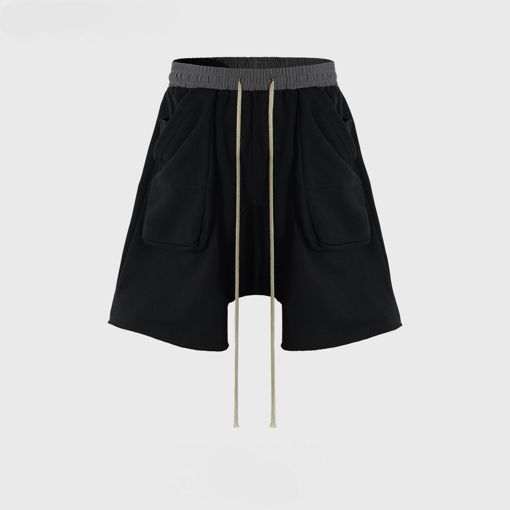 Men's And Women's Spring And Summer Three-dimensional Layered Pocket Micro-drop Shorts Unisex Casual Pants