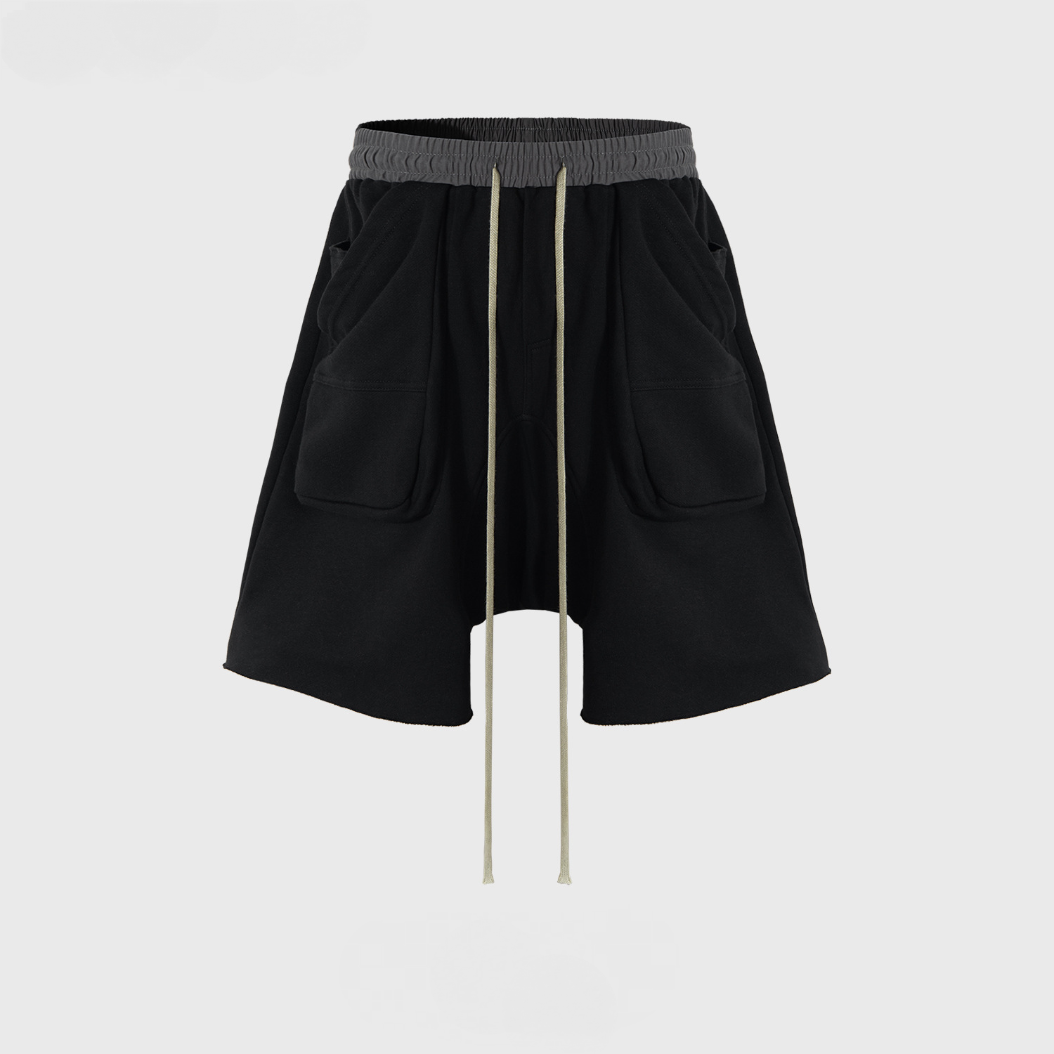 Men's And Women's Spring And Summer Three-dimensional Layered Pocket Micro-drop Shorts Unisex Casual Pants