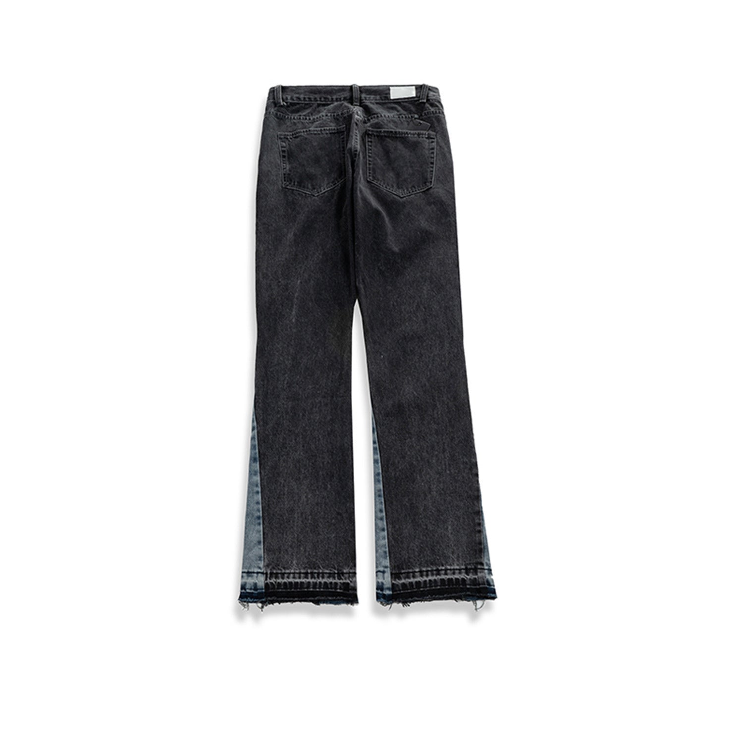 Men's Wear Women's Autumn And Winter Street Cat-beard Pants Remodeled Wide-legged Pants Men's And Women's Contrast Color Stitching Jeans
