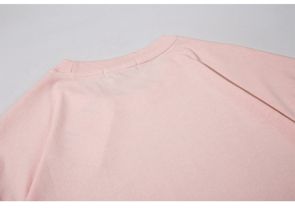 Double Sided Print Streetwear T Shirt Short Sleeve Round Neck Summer Cotton Loose Casual Trendy Tee Simple