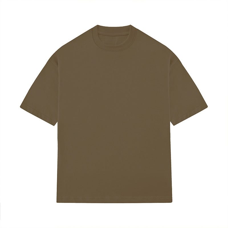 Streetwear Oversize T Shirts Simple Design Hip Hop Tee Loose Short Sleeve Casual O Neck Solid Color