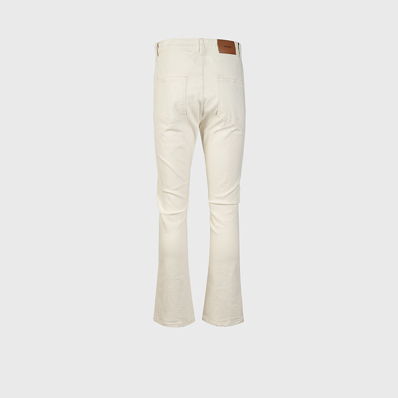 Women's Clothing Men's Spring And Summer Urban Micro-La Pants Unisex Gender-Free Stitching Washed Slim-Fit Jeans