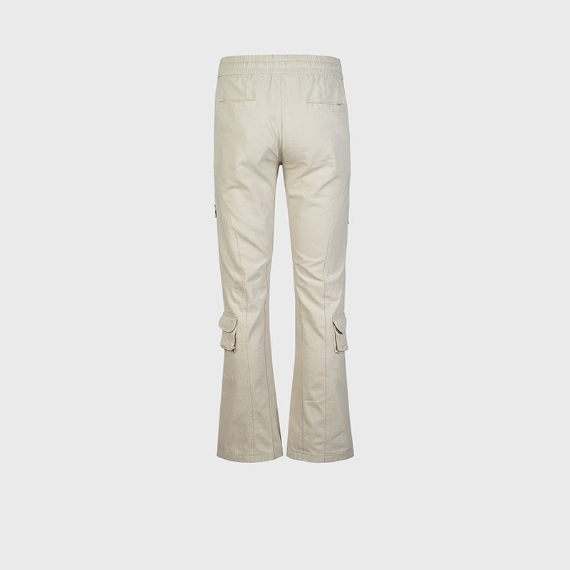 Men's Women's Autumn And Winter Hip-Hop Zipper Multi-Pocket Trendy Trendy Men's And Women's Wide-Leg Cushion Casual Pants