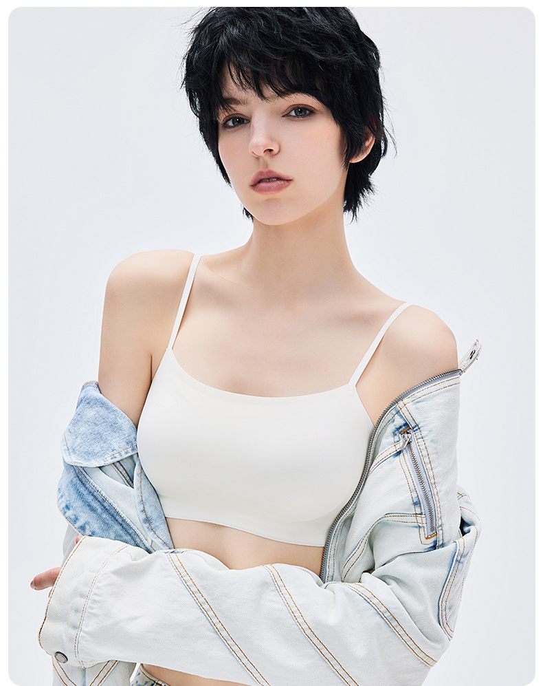 Liquid Foundation Lifting Soft Support Seamless Naked Underwear Women's Thin Push-Up Beautiful Back Sling Small Vest Bra