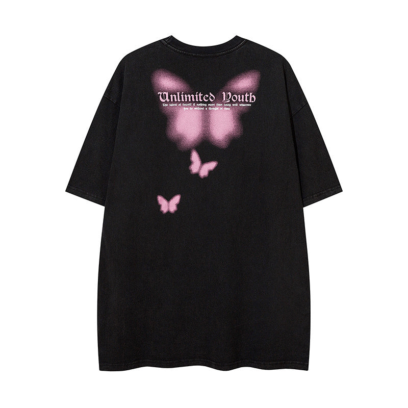 Cartoon Character Pattern Cotton Crew Neck Fashion Streetwear Tee Loose Casual High Quality Short Sleeve Summer