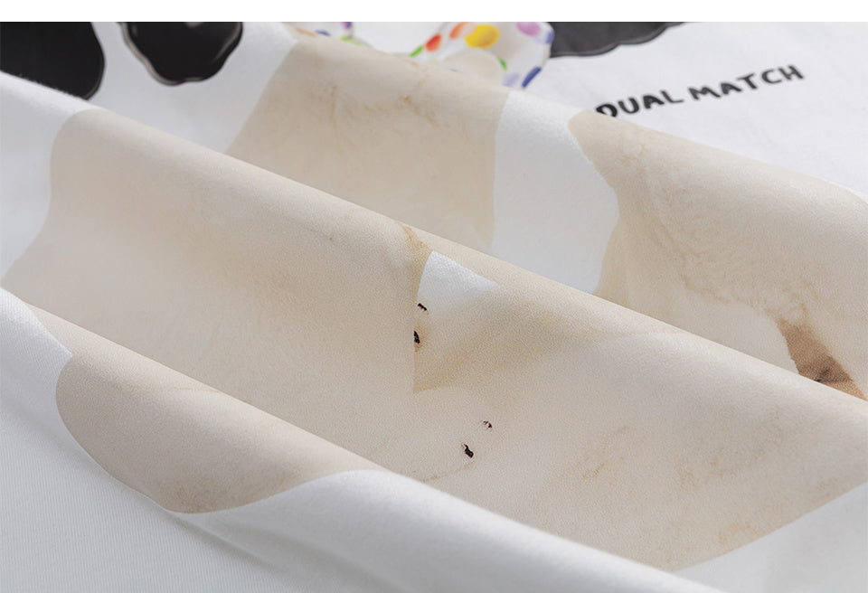 Streetwear Polar Bear Pattern T Shirts Fashion Crew Neck Oversize Summer Cotton Short Sleeve High Quality Casual