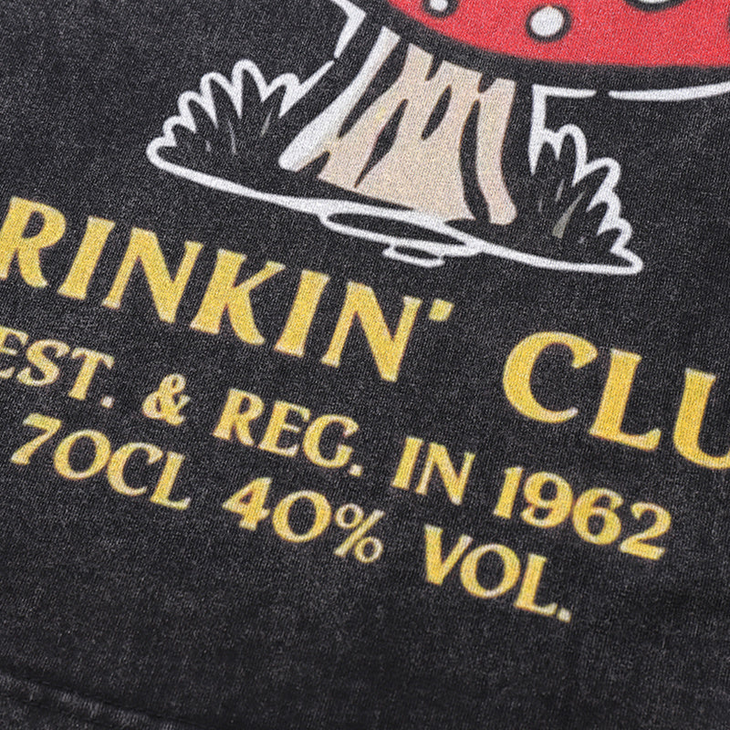 Vintage T Shirts Washed Loose Cotton Fashion Funny Bee Print Tee Casual Streetwear Round Neck Summer Short Sleeve