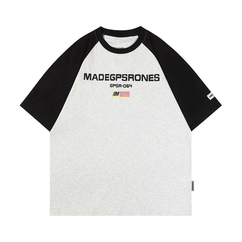 Streetwear Letter Printed Oversize Sports Style T Shirts Hip Hop Tee Summer Loose Short Sleeve Cotton O Neck Trendy