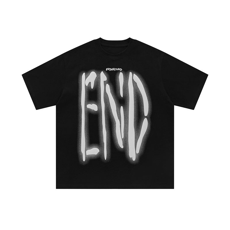 Big Letter Print Oversize Tees Fashion T Shirt Pure Cotton Top Short Sleeve Loose Summer Casual Streetwear
