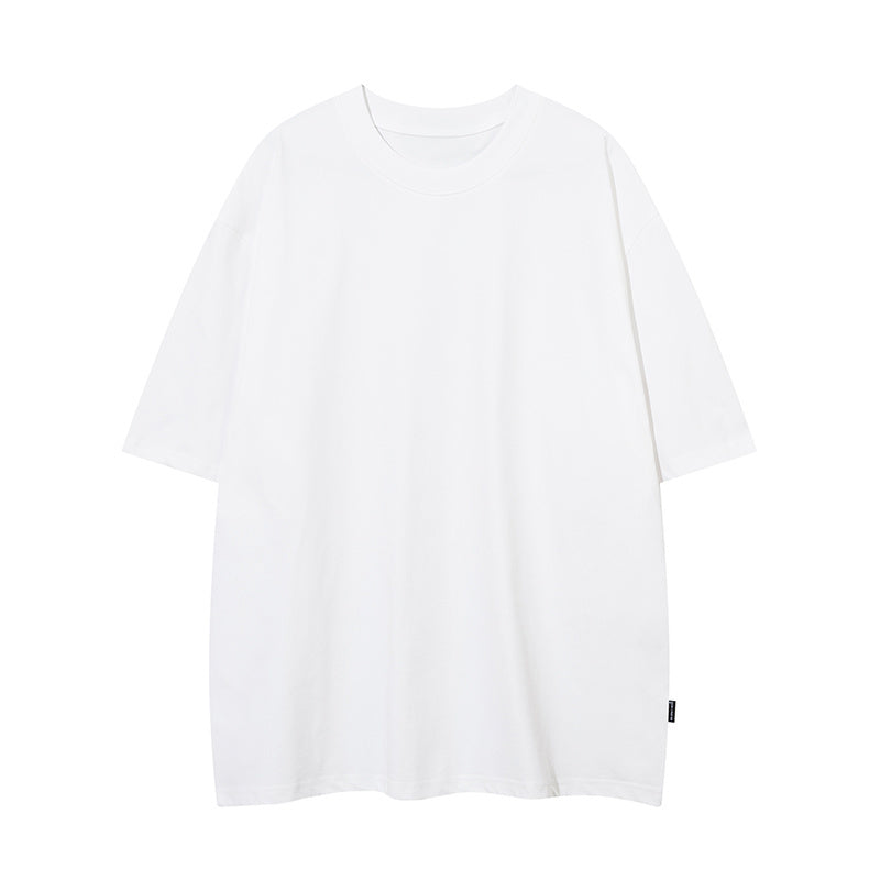 Pure Cotton T Shirt Streetwear Loose Short Sleeve Simple Design Fashion Summer Hip Hop Top Trendy