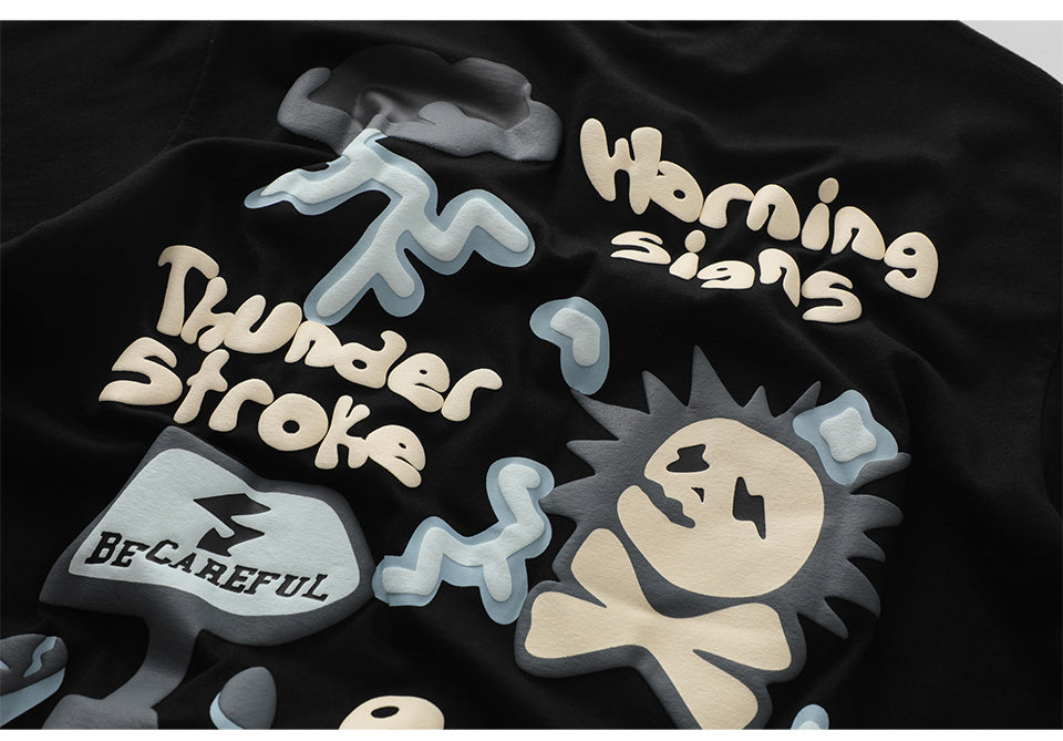 Funny Letter Print Oversize Tees Fashion T Shirt Pure Cotton Top Short Sleeve Loose Summer Casual Streetwear