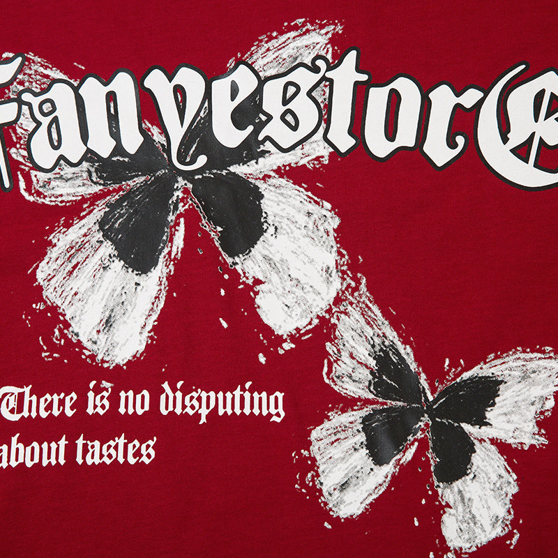 Butterfly Pattern T Shirts Fashion Streetwear Tee Casual Oversize Crew Neck Summer Cotton High Quality Short Sleeve