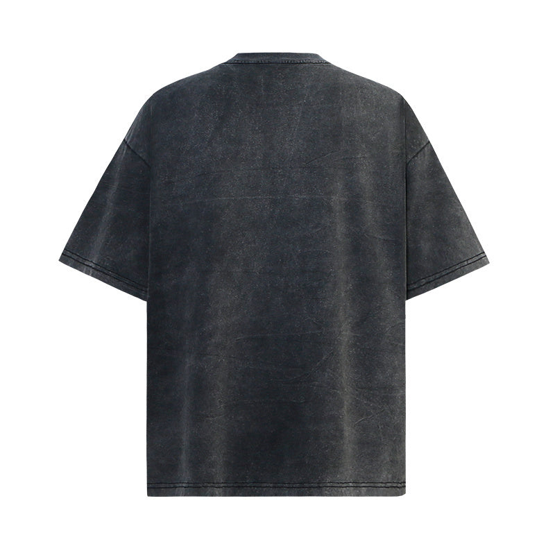 Streetwear T Shirts Trendy Crew Neck Tee Car Pattern Loose Cotton Short Sleeve High Quality Casual Summer