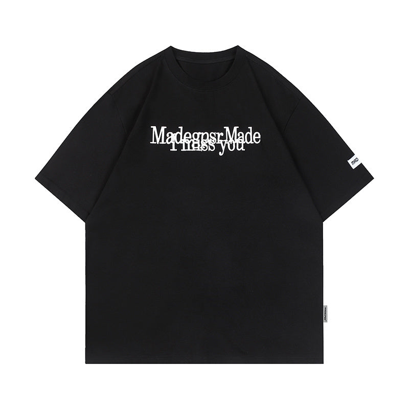 Streetwear T Shirts Number Print Casual Oversize Sports Style Loose Short Sleeve Cotton O Neck Hip Hop Tee Summer