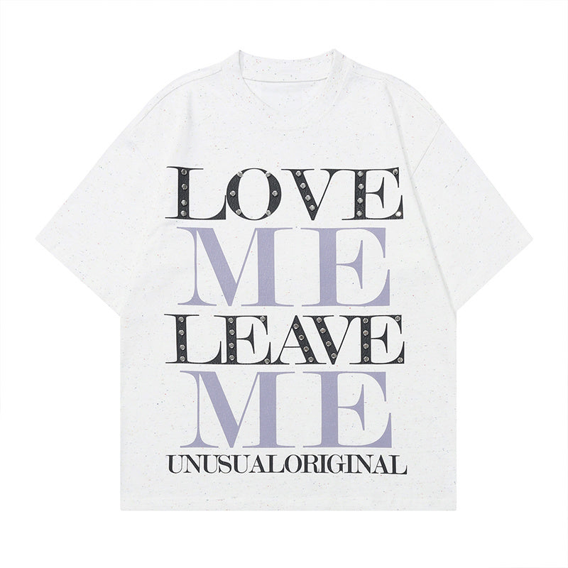 Simple Letter Print T Shirt Oversize Tees Fashion Casual Streetwear Pure Cotton Top Short Sleeve Loose Summer