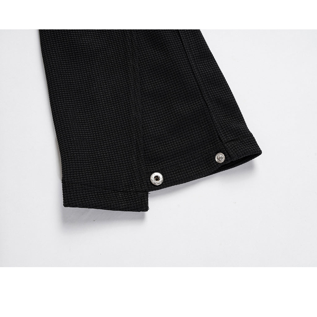 Men's Wear Women's Autumn And Winter Button Wide Leg Pants Unisex Fashionable Waffle Drawstring Casual Pants