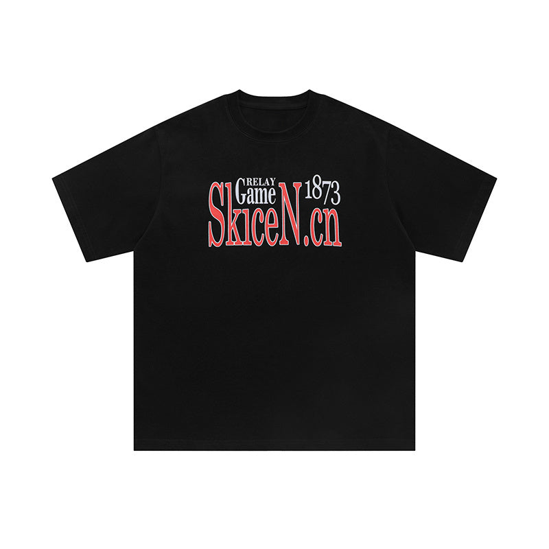 Streetwear Letter Graphic Print T Shirt Oversize Tees Fashion Summer Casual Top Short Sleeve Black White