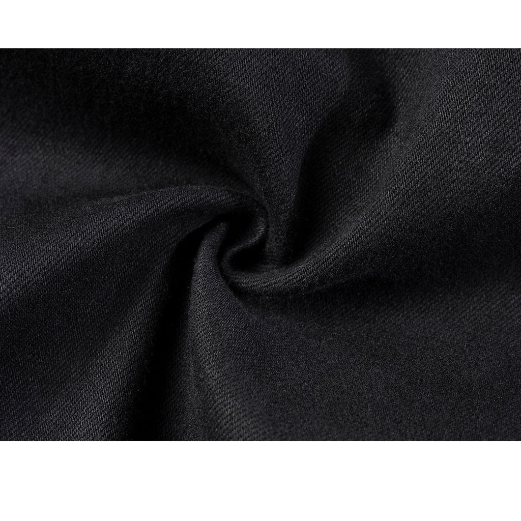 Men's Women's Spring And Summer Urban High Street Micro-stretch Fabric Trousers Unisex Scrub Black Jeans