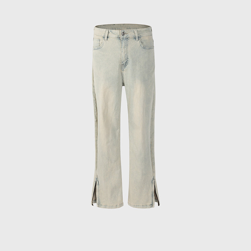 Women's Clothing Men's Urban Washed Dressed Trousers Men's And Women's Same-style Zipper Skinny Jeans