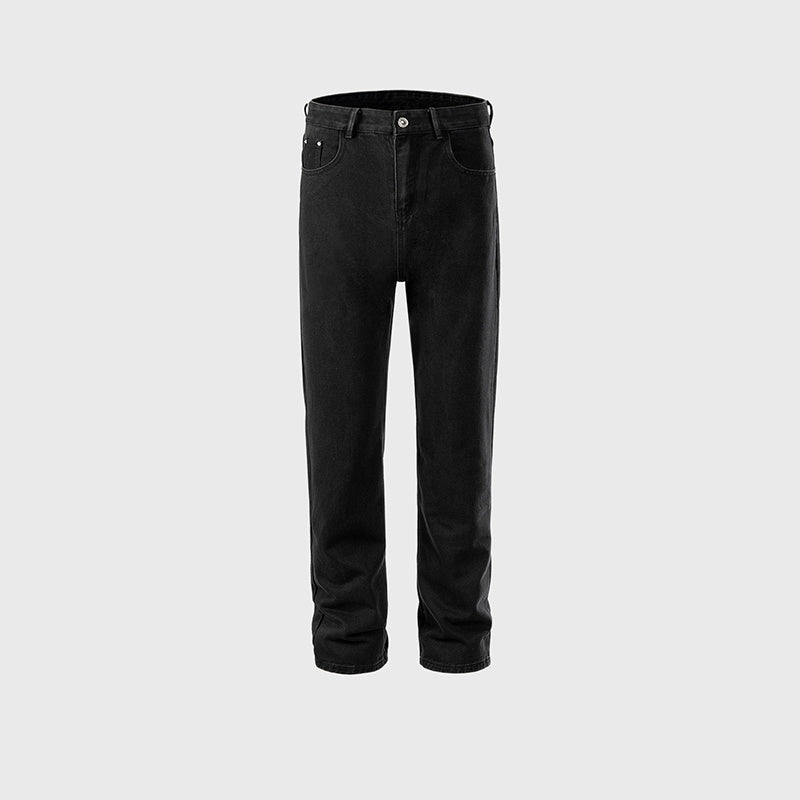 Men's And Women's Urban Black Pants Unisex X Embroidered Pocket Multi-size Jeans Trendy