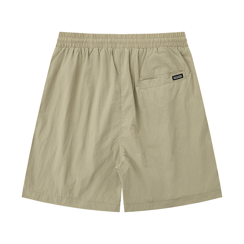 Streetwear Drawstring Boardshorts Breathable Beach Shorts Fitness Sports Style Pants Back Pocket Pure Color