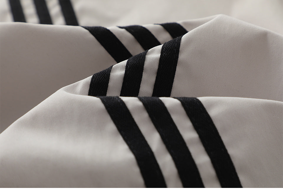 Shirts Side Striped Short Sleeve Oversize Button Up Tops Casual Summer Outwear Comfortable