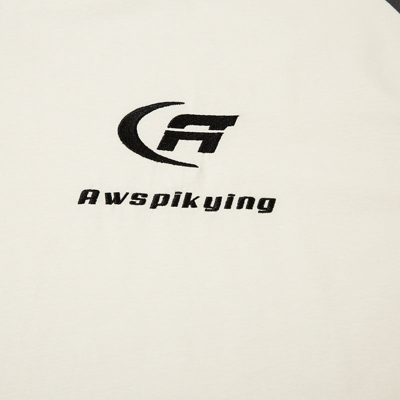 T Shirt Side Stripe Streetwear Letter Print Loose Fashion Summer Hip Hop Casual Tees Sports Style Top Short Sleeve