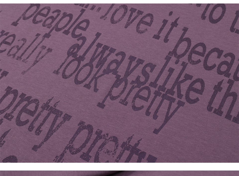 Letter Print T Shirt Loose Summer Streetwear Fashion Casual Top Short Sleeve Pure Cotton Oversize Tees