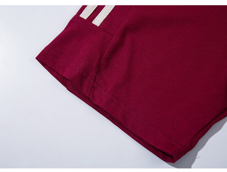 Side Stripe Streetwear T Shirt Letter Embroidery Loose Top Short Sleeve Hip Hop Fashion Summer Casual Tees Sports Style