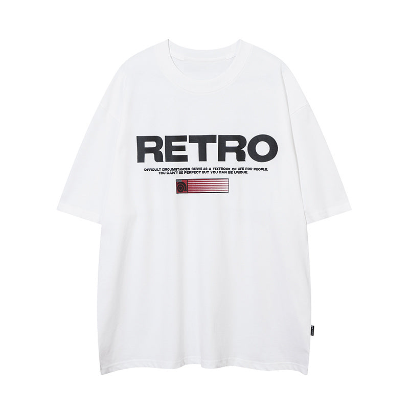 T Shirt Letter Print Streetwear Loose Short Sleeve Simple Design Fashion Summer Hip Hop Top Trendy