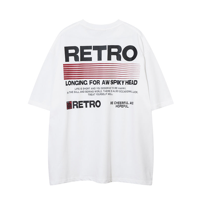 T Shirt Letter Print Streetwear Loose Short Sleeve Simple Design Fashion Summer Hip Hop Top Trendy