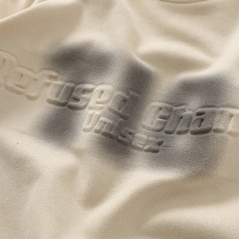Streetwear Letter Embossed T Shirt Letter Print Oversize Tees Fashion Summer Casual Top Short Sleeve